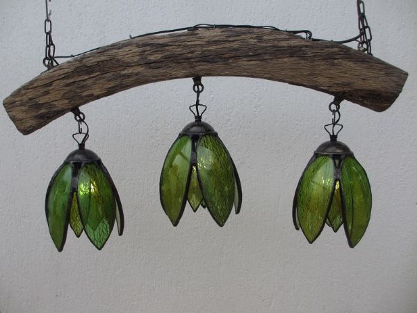 Lampadario Tulipani verdi, 