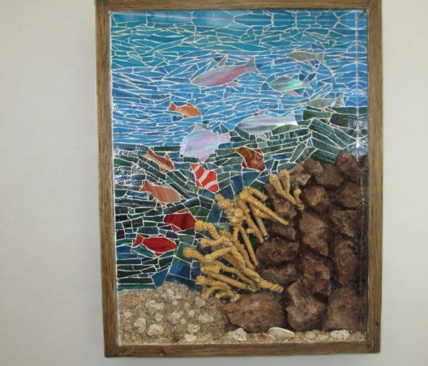 Fondo marino con coralli, 
